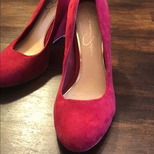 Jessica Simpson Red Wedges - Size 7.5
